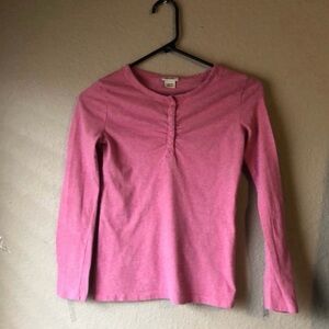 Cherokee Shirt Girls Y2K Pink Long Sleeve Shirt Top Large 10/12 Casual Classic